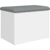 vidaXL Sitzbank, Bank mit Stauraum Weiß 62x42x45 cm Holzwerkstoff