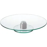 LEONARDO Tortenplatte TURN, Aluminium, Edelstahl, Glas, drehbar, Ø 33 cm