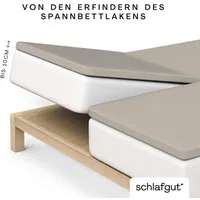 Schlafgut Spannbettlaken Pure Split-Topper, Jersey-Elasthan, Gummizug: rundum, (1 Stück), MADE IN GREEN by OEKO-TEX®