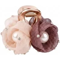 The Beauty House Haarklammer Romantische Haarspange mit Blüten & Perlen, – Haarschmuck als Haarclip für Hochsteckfrisuren