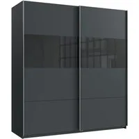 Wimex Schwebetürenschrank Bramfeld Kleiderschrank mit Glaselementen und zusätzlichen Einlegeböden