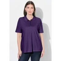 Ulla Popken Poloshirt Poloshirt längere Knopfleiste Polokragen Halbarm