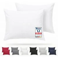 Komfortec Kissenbezug Premium Kopfkissenbezug, gebürstet 100% Mikrofaser 90g/m², (2 Stück), 40x60 cm mit Reißverschluss, Superweiches Kissenhülle Set