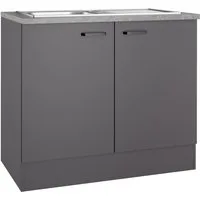OPTIFIT Spülenschrank OPTImulti Breite 100 cm, Tiefe 60 cm, inkl. Arbeitsplatte und Einbauspüle