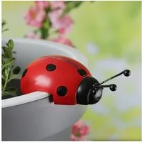 MARELIDA Tierfigur Blumentopfhänger Marienkäfer Dekofigur Topfhänger Gartenfigur 11,5cm (1 St)