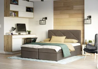 Boxspringbett Schlafzimmerbett MILTON 180x200cm Braun