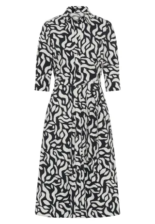 Marc Aurel - Hemdblusenkleid mit Print white varied - Gr. - 46