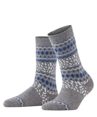 FALKE - FALKE Cosy Wool Special Edition Damen light greymel. - Gr. - 36.5