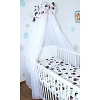 Primawela Betthimmel Betthimmel aus weißem Chiffon mit Baumwollabschluss Baby Kinder Bett