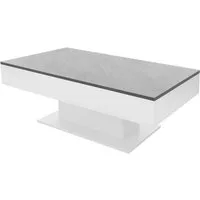 ML-DESIGN Couchtisch Beistelltisch mit 2 Staufächern unter Schiebeplatte Truhefunktion, Wohnzimmertisch 2 Stauräume Sofatisch mit aufziehbare Tischplatte