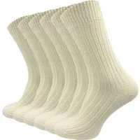 GAWILO Komfortsocken "Natur" aus 100% reiner, naturbelassener Baumwolle für Damen & Herren (6 Paar) Etwas gröber gestrickt für extra Tragekomfort & angenehmes Hautgefühl