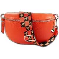 FLORENCE Gürteltasche Florence Echtleder Gürteltasche Damen (Gürteltasche, Gürteltasche), Damen Gürteltasche Leder, orange, Größe ca. 25cm