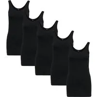 ONLY Longtop Damen Tank Top Long Lang Shirt schwarz weiß 1er 2er 3er 4er 5er PACK