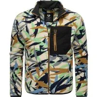 Ragwear Fleecejacke Collsy Gemusterte Herren Plüschjacke mit hohem Kragen