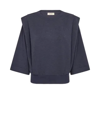 MOS MOSH - MMMae O-3/4 Sleeve Sweatshirt salute navy - Gr. - XS