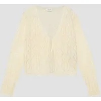 s.Oliver Cardigan Strickjacke Strickjacke mit Ajourmuster und Bindeband
