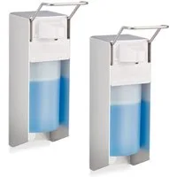relaxdays Desinfektionsmittelspender Desinfektionsspender 500 ml 2er Set, (2-tlg., 2er Set)