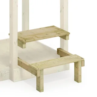 Holz Picknicktisch für Spielturm Xtra-Picnic - Robuster Anbau für kreative Rollenspiele - Wetterfester Spielplatz Zubehör Kindersitzgruppe Wickey