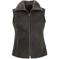 Maddox Lederweste Mariel MADDOX - Damen Lammfellweste Lederweste Lammfell anthra