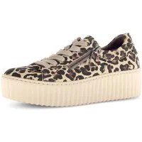 Gabor Plateausneaker, Freizeitschuh, Halbschuh, Schnürschuh im trendigen Leo-Look