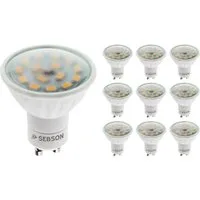 SEBSON LED-Leuchtmittel LED Lampe GU10 warmweiß 5W Strahler 230V Leuchtmittel, GU10, 10 St., Warmweiß, Einbaustrahler 230V