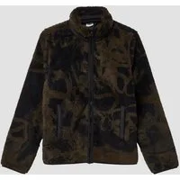 s.Oliver Funktionsjacke Indoor-Jacke Kuschelige Teddy-Jacke mit All-over-Print