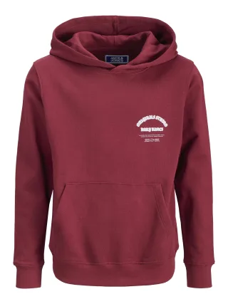 JACK&JONES - JORMEADOWS SWEAT HOOD JNR tibetan red - Gr. - 140