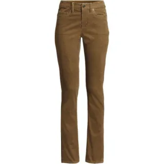 Straight Fit Cordhose Mid Waist für Damen in Tall-Größe, Damen, size: tall, Schwarz, Baumwoll-Mischung, by Lands' End