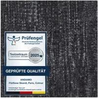 Andiamo Teppichfliese Paris Nadelfilz, Gesamthöhe 4 mm, quadratisch, 40x40 cm, selbstklebend, robust & strapazierfähig, 25 Stück (4 qm)