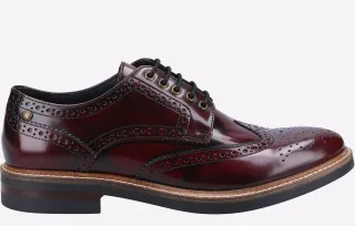Base London Woburn Hi-Shine Brogue LEATHER Herren
