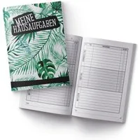 itenga Notizheft itenga Hausaufgabenheft Palmenblätter (Motiv 2) DIN A5, 96 Seiten