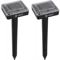ISO TRADE Ultraschall-Tierabwehr OEM Solar-Maulwurfschutz - Abwehrsystem, Ultraschal Maulwurfabwehr 2-tlg., 2x Ultraschal Maulwurfabwehr