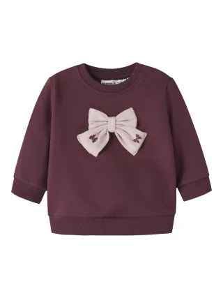 NAME IT - NBFROWANE LS SWEAT BRU burgundy - Gr. - 74