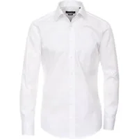 CASAMODA Businesshemd Herren Hemd Langarm Hemd uni modern fit Kentkragen, weiß HL30, 40