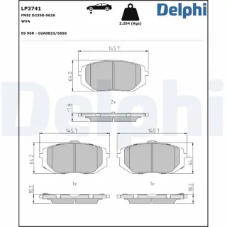 Delphi Bremsbel?ge vorne Hyundai Tucson 1,6