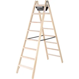 Munk Stufen-Stehleiter Holz - 033816