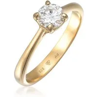 Elli Premium Fingerring Moissanite Solitär Verlobungsring 925 Silber, Verlobungsring