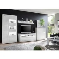 Home affaire Wohnwand Carat, (Set, 4-St), wird jeweils mit zwei Leisten angeliefert, 1 x grau, 1 x weiss