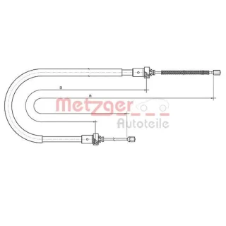 Metzger Handbremsseil hinten Dacia Renault