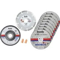 Trennscheiben Starter-Set, Ø 125mm, 10-teilig für Winkelschleifer, in Aufbewahrungsdose