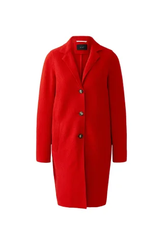 Oui - MAYSON Mantel Boiled Wool - reine Schurwolle high risk red - Gr. - 44
