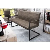 riess-ambiente Sitzbank LOFT 160cm taupe / schwarz (Einzelartikel, 1-St), Esszimmer · Microfaser · Metall · Industrial