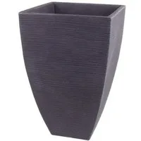Jelenia Plast Pflanzkübel Rillentopf 60cm anthrazit Pflanzkübel Blumentopf Pflanztopf Blumenkübe