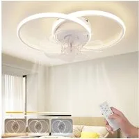 Nettlife Deckenventilator Mit Licht LED 36W Schwarz Leise Fernbedienung 3 Farbtemperatur 6-Gang, für Schlafzimmer Küche Wohnzimmer Timer & Nachtlicht-Modus