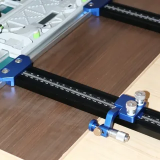 ENJOYWOOD Parallel Guide for Track Saw Micro Level Fine Tuning Zero Calibration Repeatable Cuts Quick Detach for Makita/