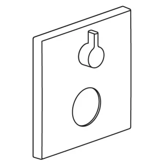 Abdeckomplettatte komplett eckig Therm 2 Verbr. chromeline,537766 537766