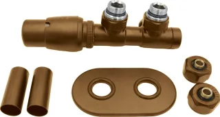 Neuesbad Serie 600 Thermostat- Set für RADIATOR, LEFT, BRONZE MATT, PEX NB1DEAGICZL11