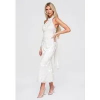 OMBRE Abendkleid Dress LA-OM-DLR378 ecru XS Ecru S (kein Set, 1-tlg)