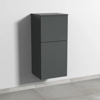 Sanipa 3way Mittelschrank mit 1 Tür und 1 Auszug, Anthrazit-Matt, SM12922 SM12922