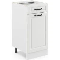 Vicco Unterschrank R-Line, Weiß Landhaus/Weiß, 40 cm ohne Arbeitsplatte (1-St)